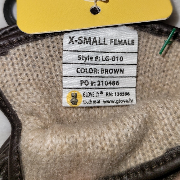 Glove.ly Genuine Leather Cashmere-Lined Touchscreen Gloves New With Tag - Picture 8 of 14